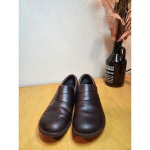 Merrell Women's Leather Slip On Clogs Comfort Shoes Brown Size‎ 10